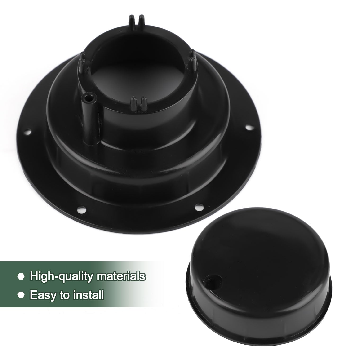NQEUEPN Cubierta de Ventilación de Techo para RV, Plástico Tapa de Ventilación Techo Caravana Reemplazo para RV Remolque Autocaravana Kit se Adapta a Tuberías de 2,54 a 6cm (Negro)