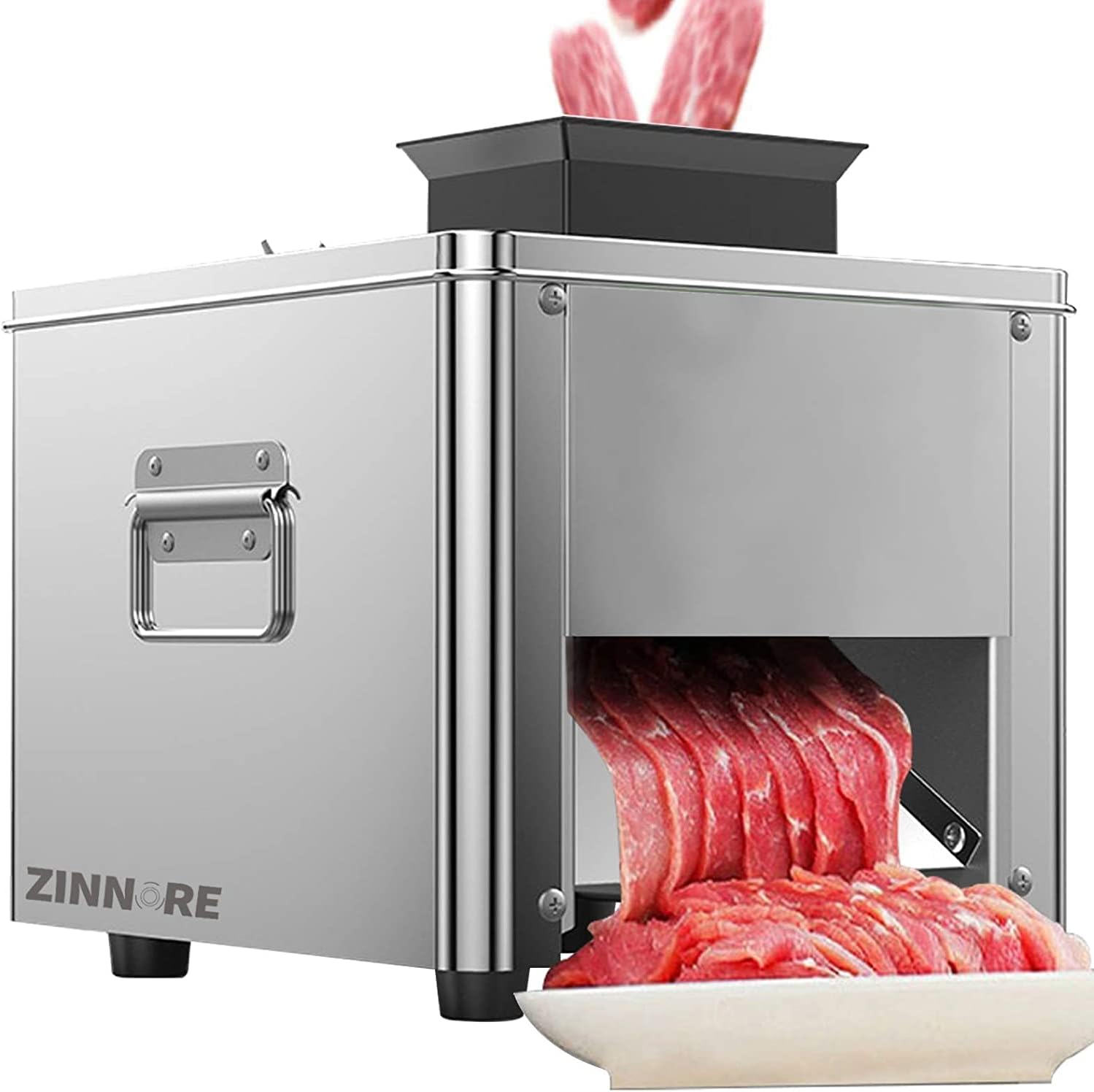 Amazon Zinnore 電動スライサー 肉スライサー 野菜カッター スライサー 細断機能 スライス機能 業務用 家庭用 電気食品切断