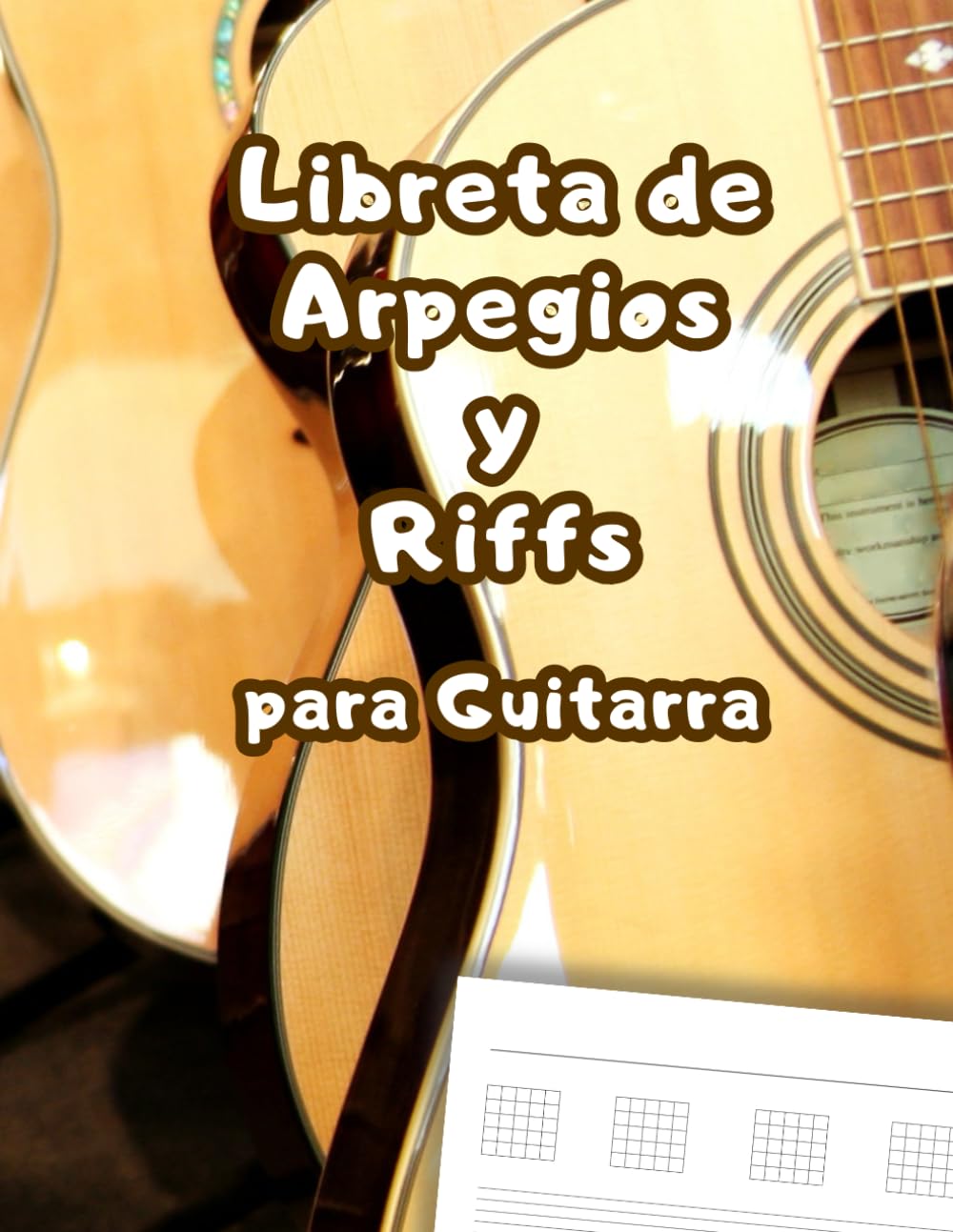 Méthode d'arpèges pour guitare et bloc-notes d'écriture pour ne plus oublier vos riffs
