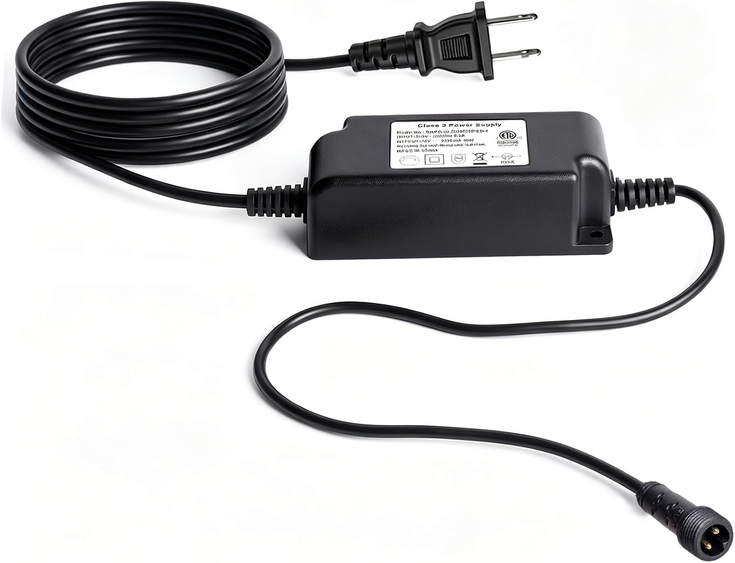 Sumaote Power Adapter, Transformer ETL Listed DC 12V 30W US Plug Power Supply for LED Deck Lights Kit | ETL Listed,Outdoor Low Voltage Power Adapter US Plug For 12V LED Deck Lights Kit