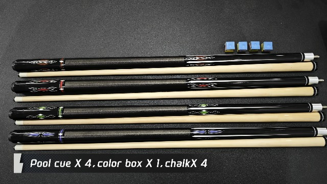 Wakefa Billiard Pool Cue Stick: 58 Inch Pool Sticks Set Of 4, 13mm Tip