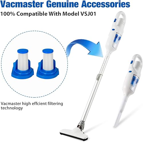 Miniatura 5 de Vacmaster 2 filtros lavables prémium de repuesto para aspiradora VSJ01