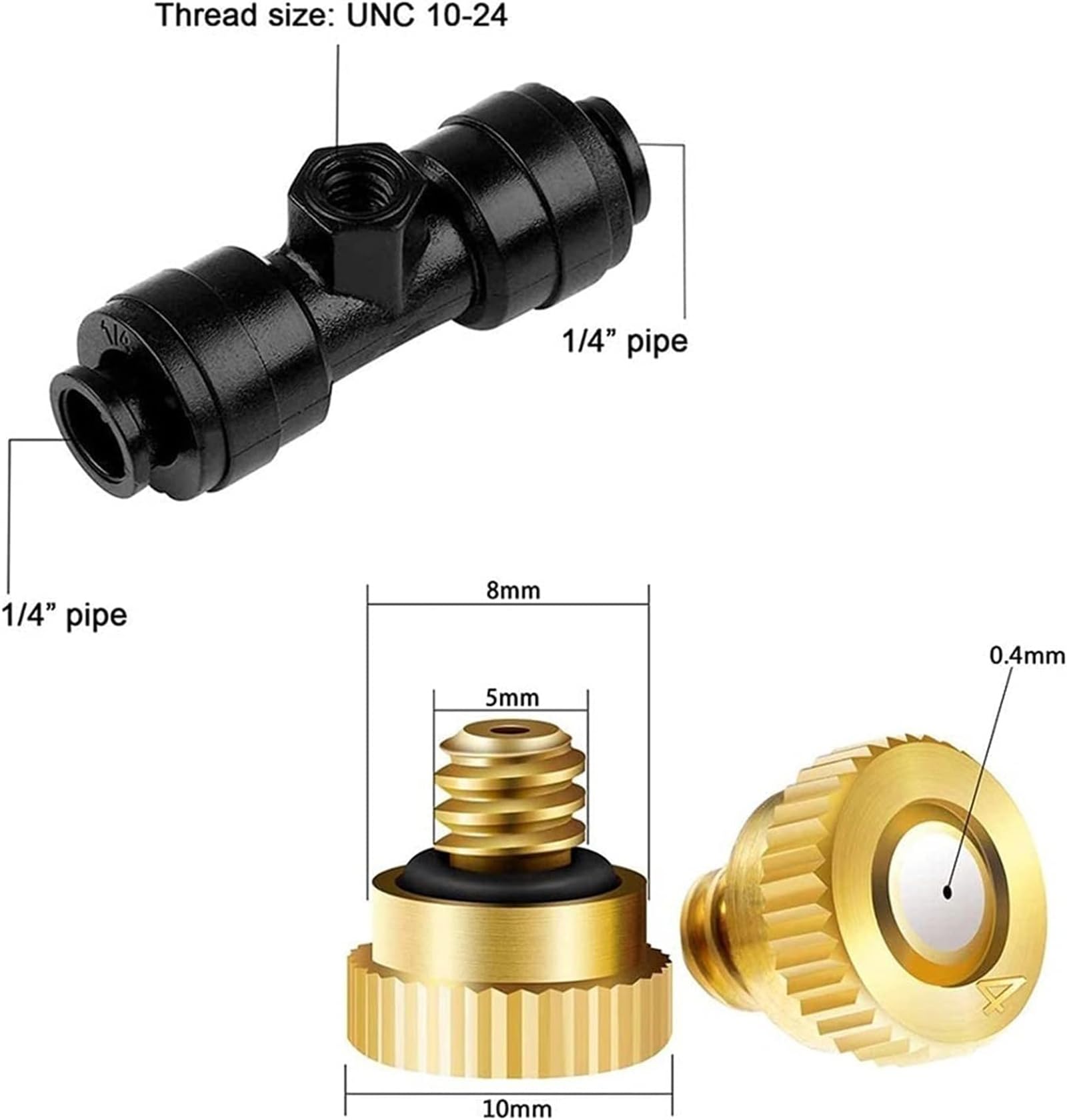 Genérico Kit Nebulizadores para Terrazas con Bomba de 12V, Sisteme de Nebulizacion para Exteriores jardín Pergola, Kit de Sisteme de Enfriamiento por Nebulización(Size:6M(19.6ft))
