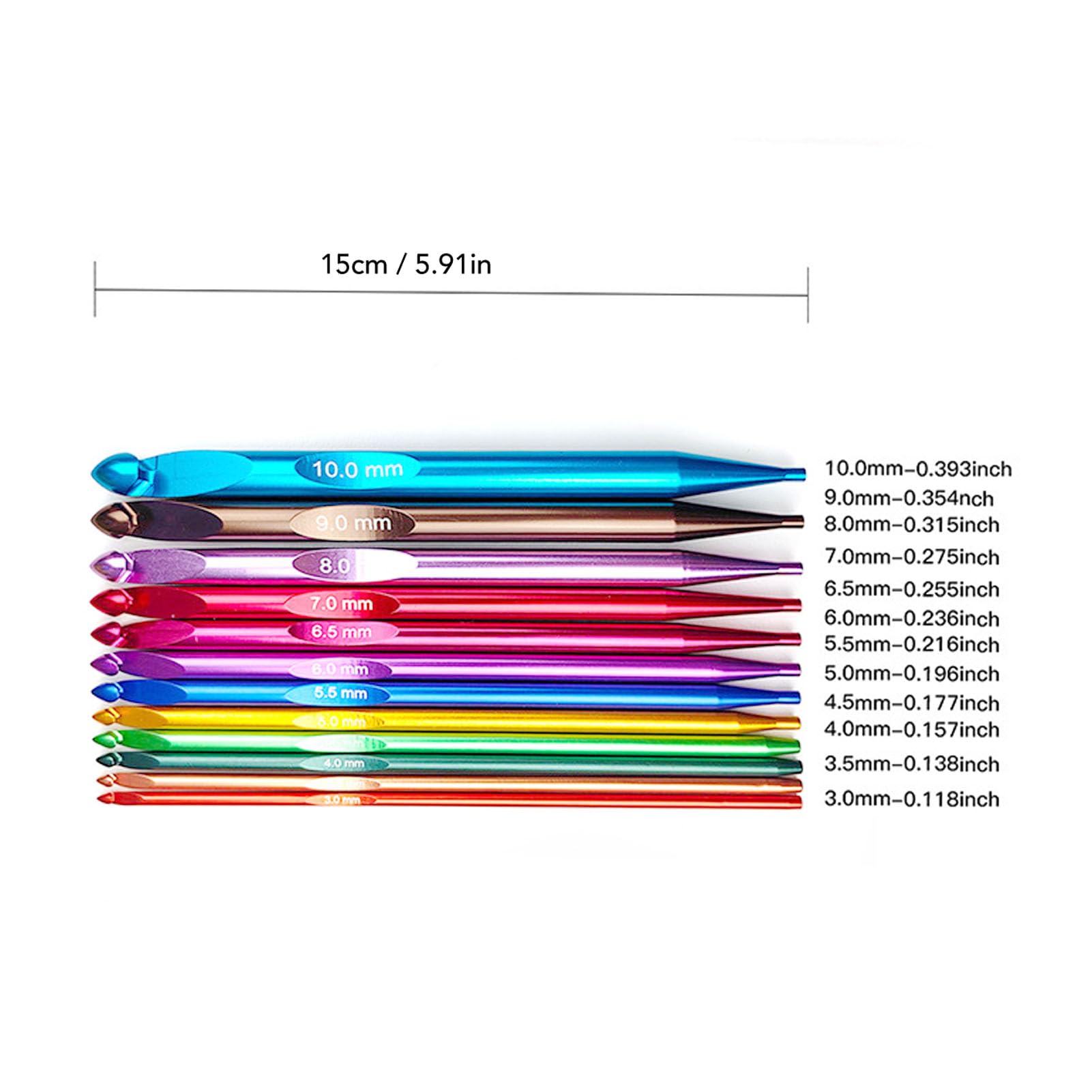 Set di uncinetti tunisini intercambiabili con cavo, set di uncinetti lunghi Uncinetti intercambiabili in alluminio Set di uncinetti tunisini colorati per realizzare sciarpe per