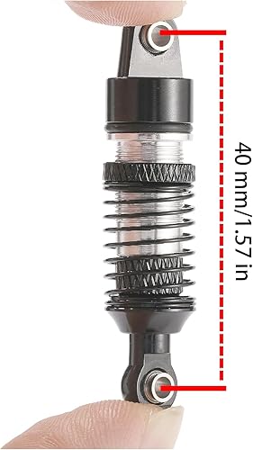 Miniatura 3 de Aluminio 52MM RC Amortiguador de viaje largo ajustable Amortiguador roscado de aceite para TRX4M 118 RC Crawler Actualizaciones Accesorios