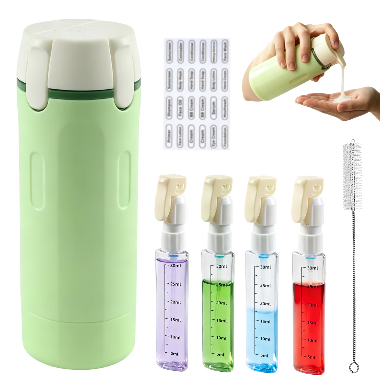 Hydro-ONE ソリューション1000ml 4個セット 新品 未使用 Amazon.com: 4-in-1 Travel Bottles for Toiletries, TSA Approved