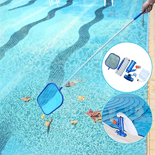 Kit de limpeza de piscina Cabeça de sucção a vácuo de água Skimmer Net Maintenance Tools