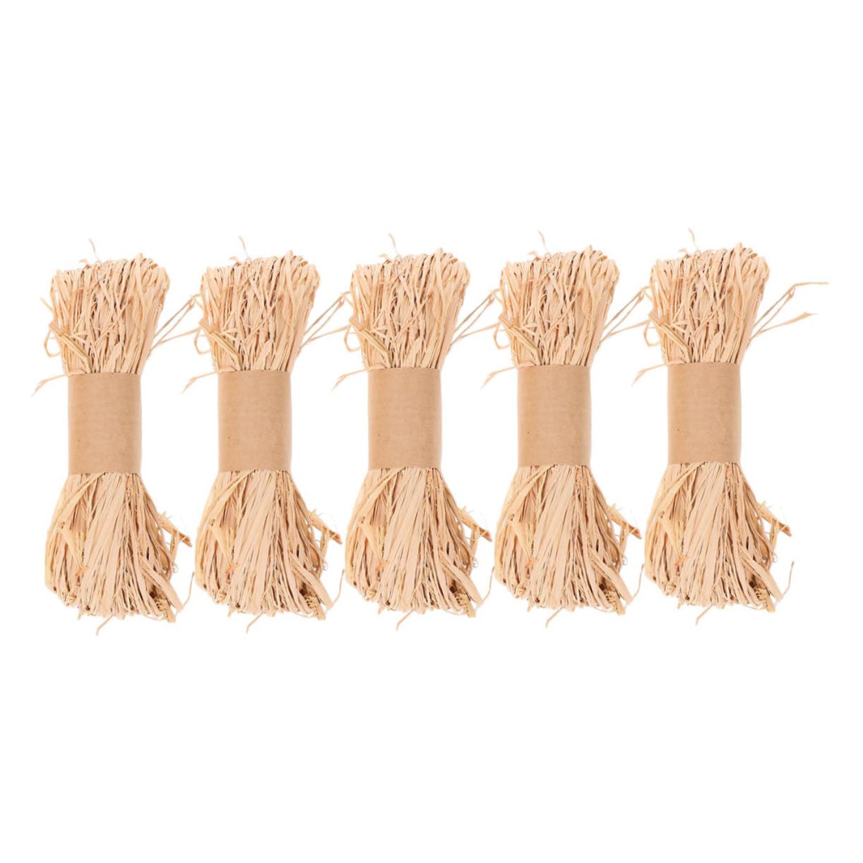Cuerda de Rafia Natural Khaki para Manualidades, 5 Unidades