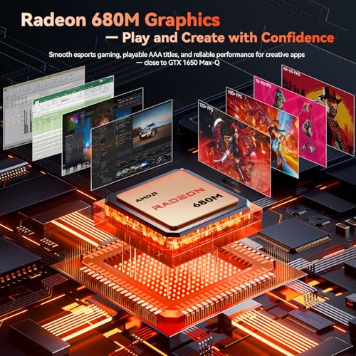 NIMO 2026 Gaming Laptop, 17.3" FHD IPS Large Screen, AMD R7 7735HS (Up to 4.75 GHz, Beat i7-12650H) Computer with 16GB DDR5 RAM 256GB SSD, 180° Vewing, Radeon 680M, Dual Fans, for Business, College - Image 4