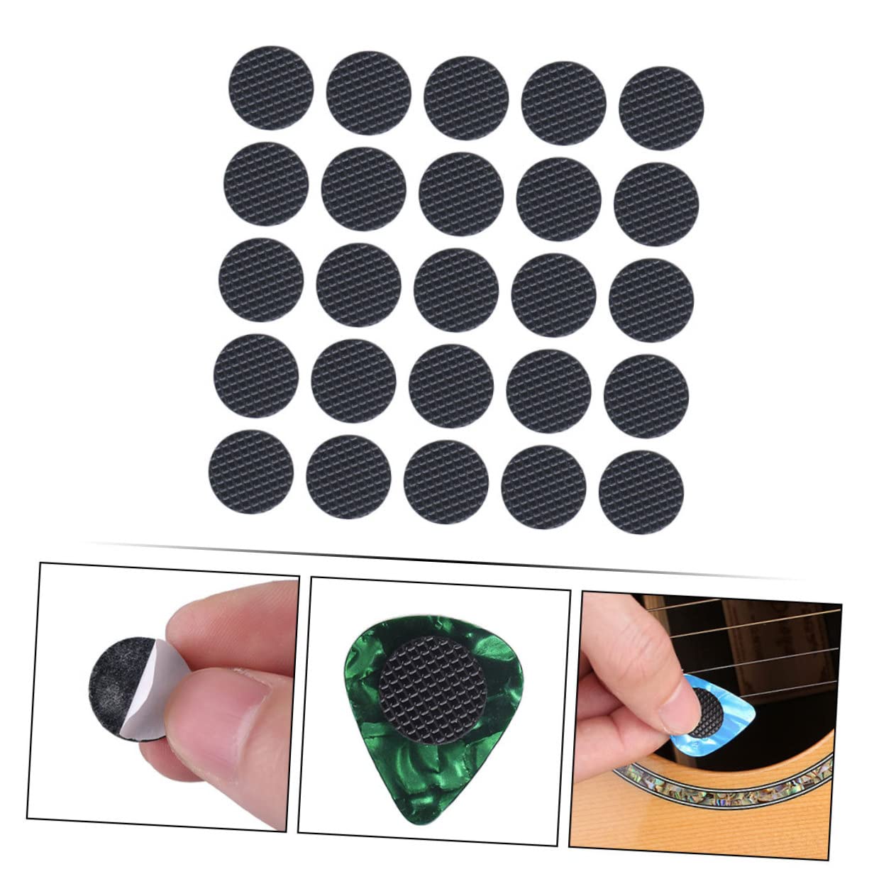 ibasenice 200piezas Empuñaduras De Goma Antideslizantes Para Púas De Guitarra Grips De Goma Para Púas Accesorios De Guitarra Para Músicos y Amantes