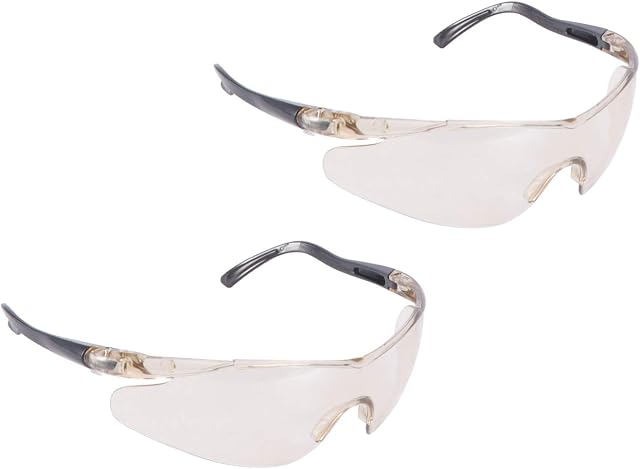 Tomaibaby 2Pcs Safety Glasses for Kids Eye Protection Shooting Glasses with Clear Anti Fog Scratch No- Slip Grips for Work Lab Construction Carpentry Shooting Sports