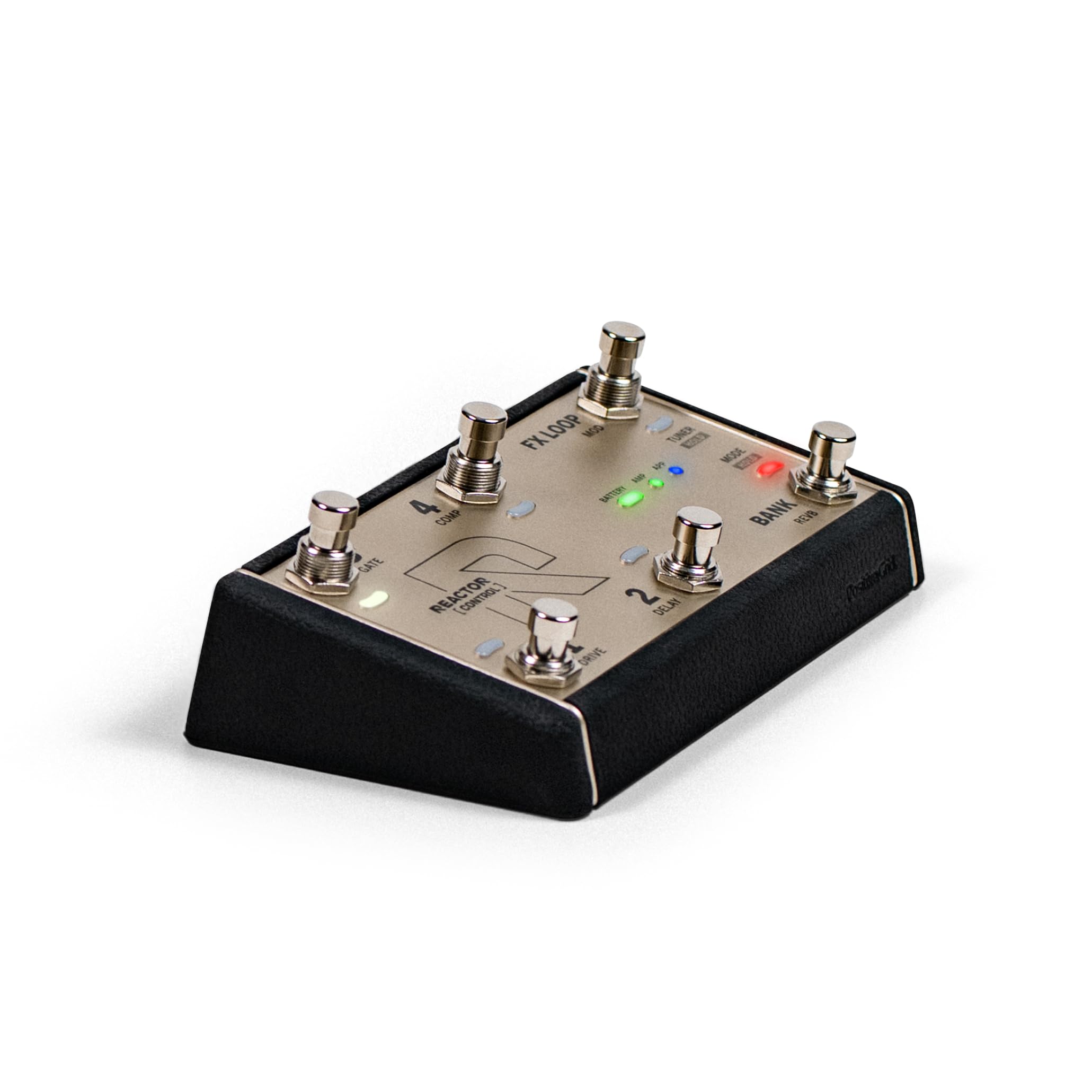 Positive Grid REACTOR Control – Pédalier sans fil Officiel pour Amplis REACTOR, 6 Footswitches Acier, Bluetooth, Entrée Pédale d’expression, Batterie 40+ heures