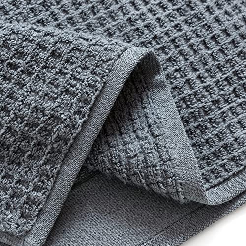 Toallas de baño para hotel y spa Softerry, juego de gofre ecológico gris espacial 4