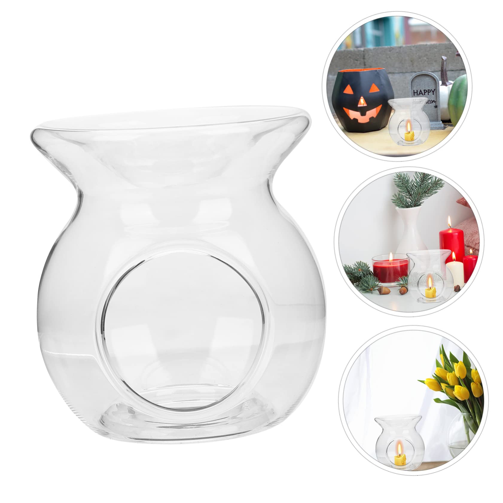 Cabilock Tealight Candle Holder Oil Burner Essential Oil Burner Tealight Bedroom Essentials Tealight Candle Wax Warmer Essential Oil Burner Diffuser Candle Holder Home Decoration