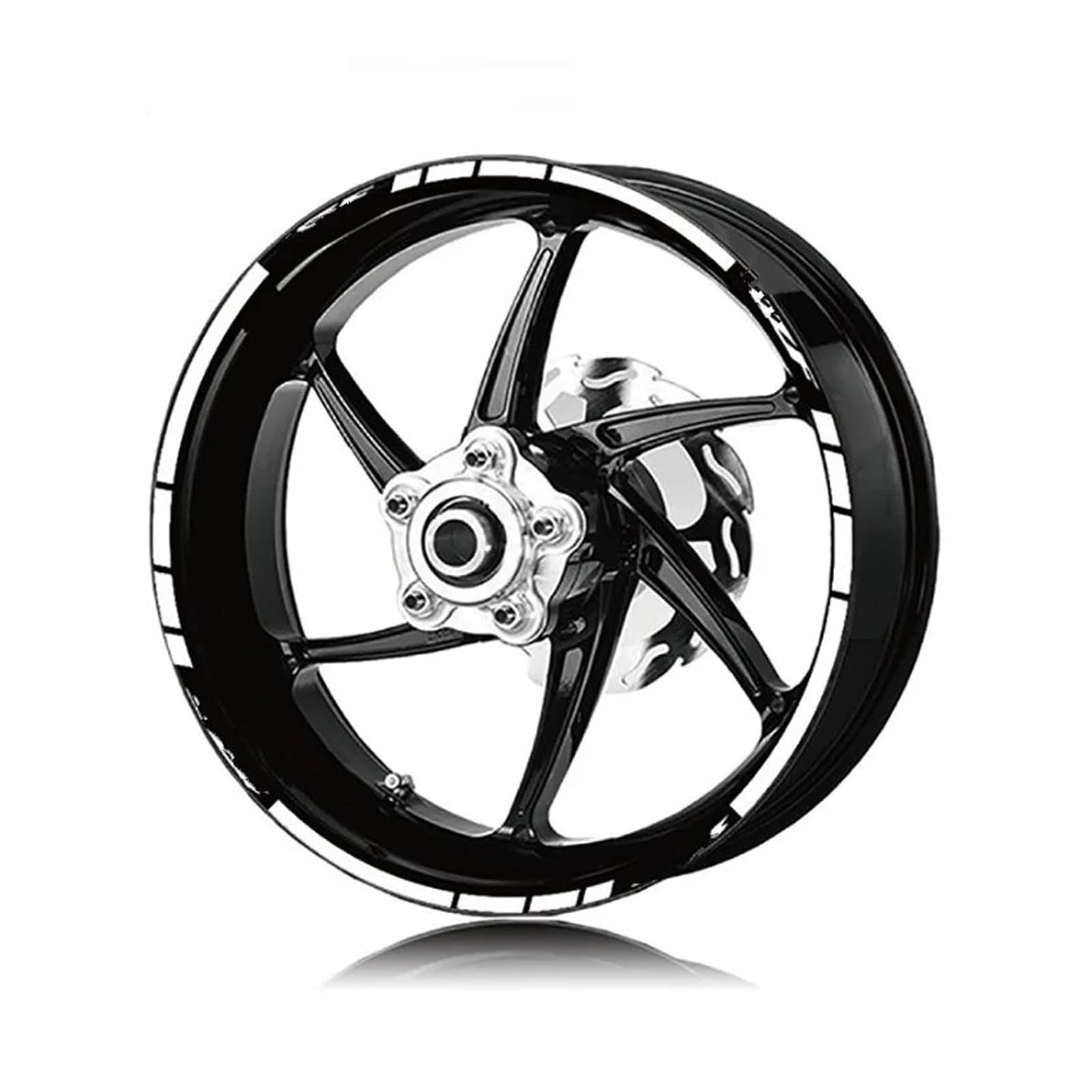 Motorrad Vorne Hinten Reflektierende Aufkleber Für Für YZF-R1 Für R1M Für R6 Für R6S Rad Decals Aufkleber(White)