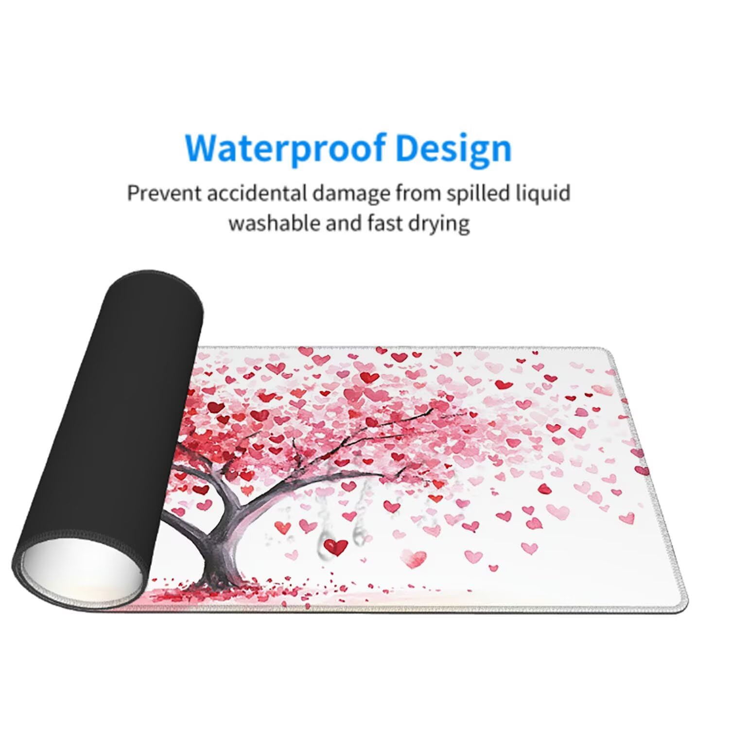 Biała podkładka pod mysz pod mysz pod mysz do gier XXL 1400 x 600 x 3 mm podkładka pod mysz gumowa duża podkładka pod rękę gracz akcesoria wodoodporne PC, do klawiatury laptopa w-11124