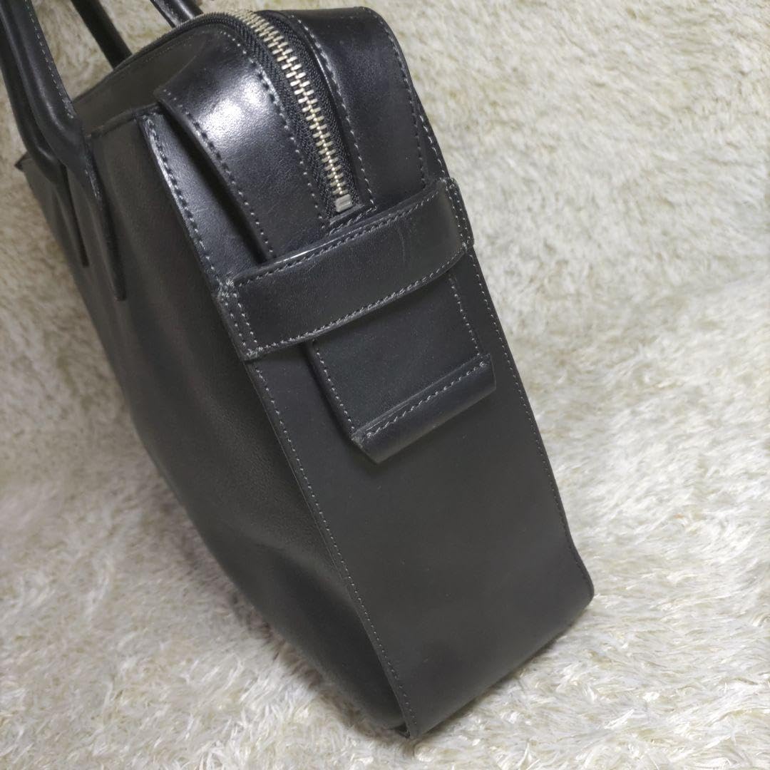 美品✨キタムラ　ブリーフケース　2way オールレザー　ステッチ　ブラック 美品】キタムラ ブリーフケース 2way オールレザー ステッチ