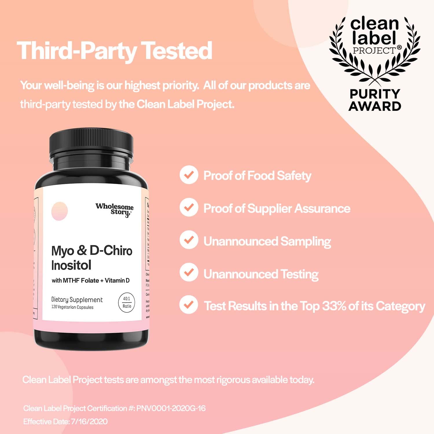 MyoInositol & DChiro Inositol Capsules with MTHF, Folate, Vitamin D