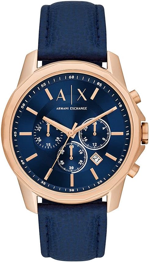 Armani Exchange Orologio Cronografo Al Quarzo da Uomo, Cassa in Acciaio ...