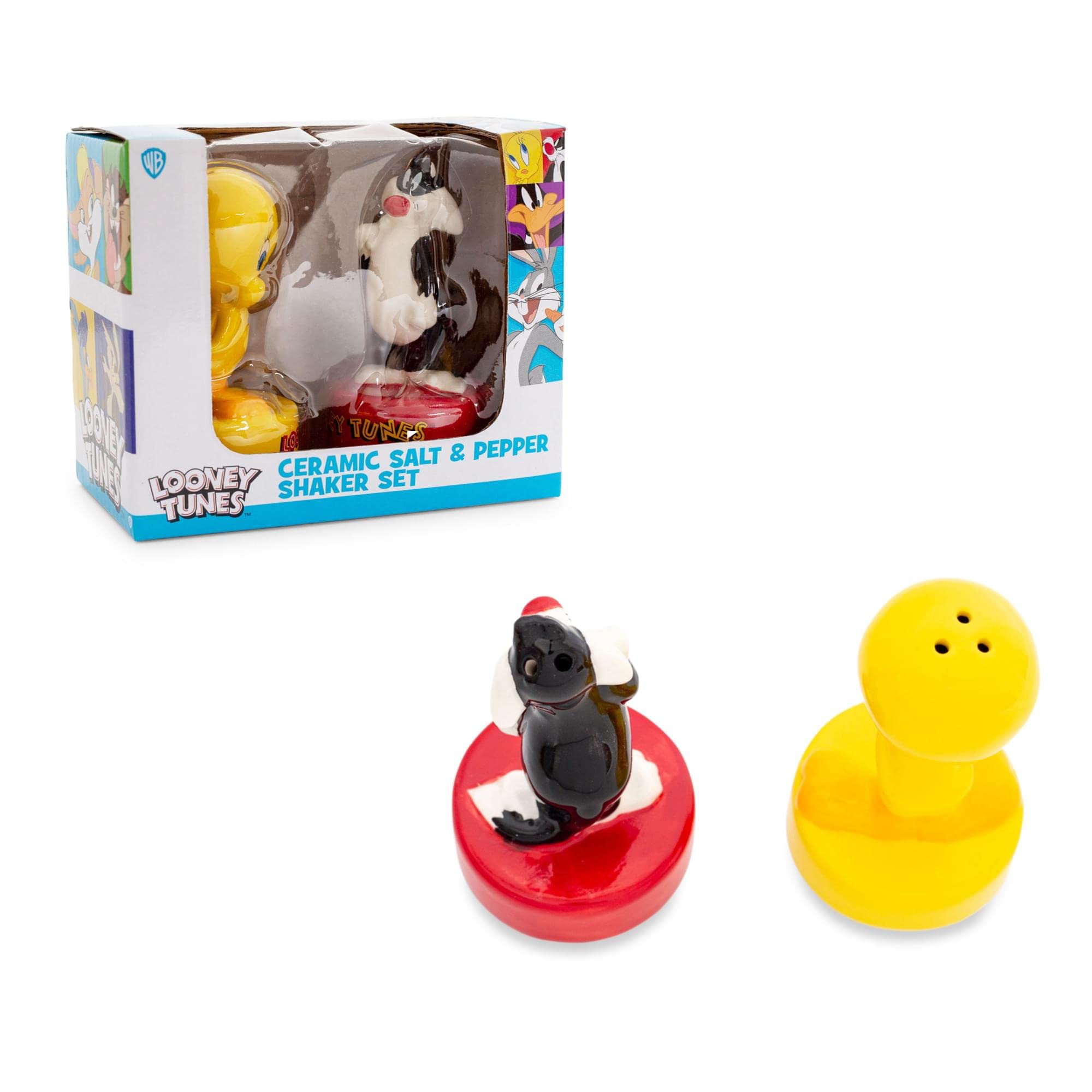 Looney Tunes Sylvester and Tweety ceramiczne solniczki i pieprzniczki | zestaw 2 szt