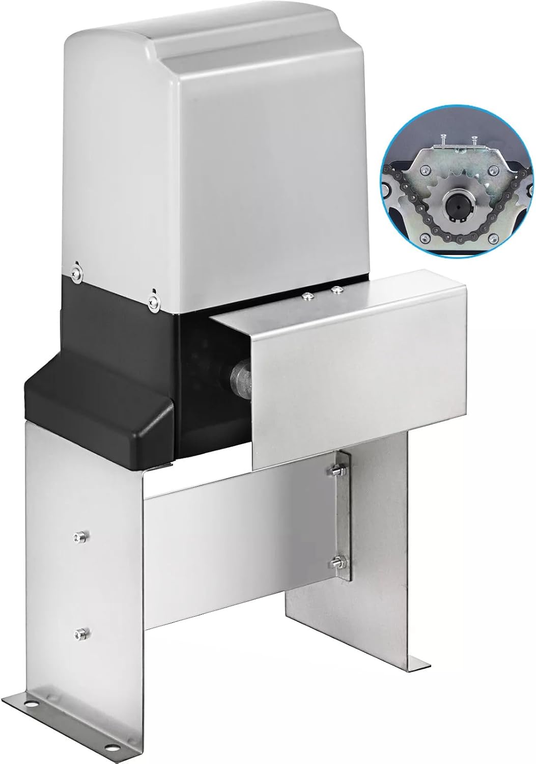 3300lb Automatic Sliding Gate Opener APP Control with 6 Remote, Driveway Electric Slide Gates Operator Motor Complete Kit, 20ft Driven Chain/IR Secure Sensor/Keypad