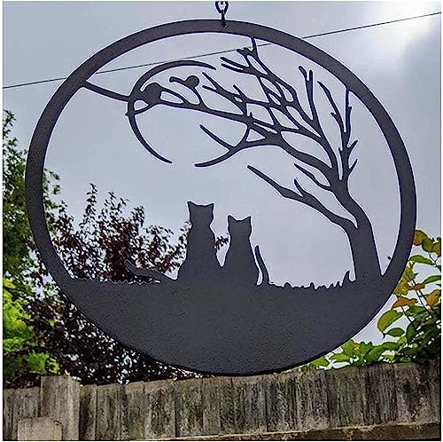 Pendentif Chat et Renard pour Ambiance Cosy Salon et Chambre Décoration Murale Rétro