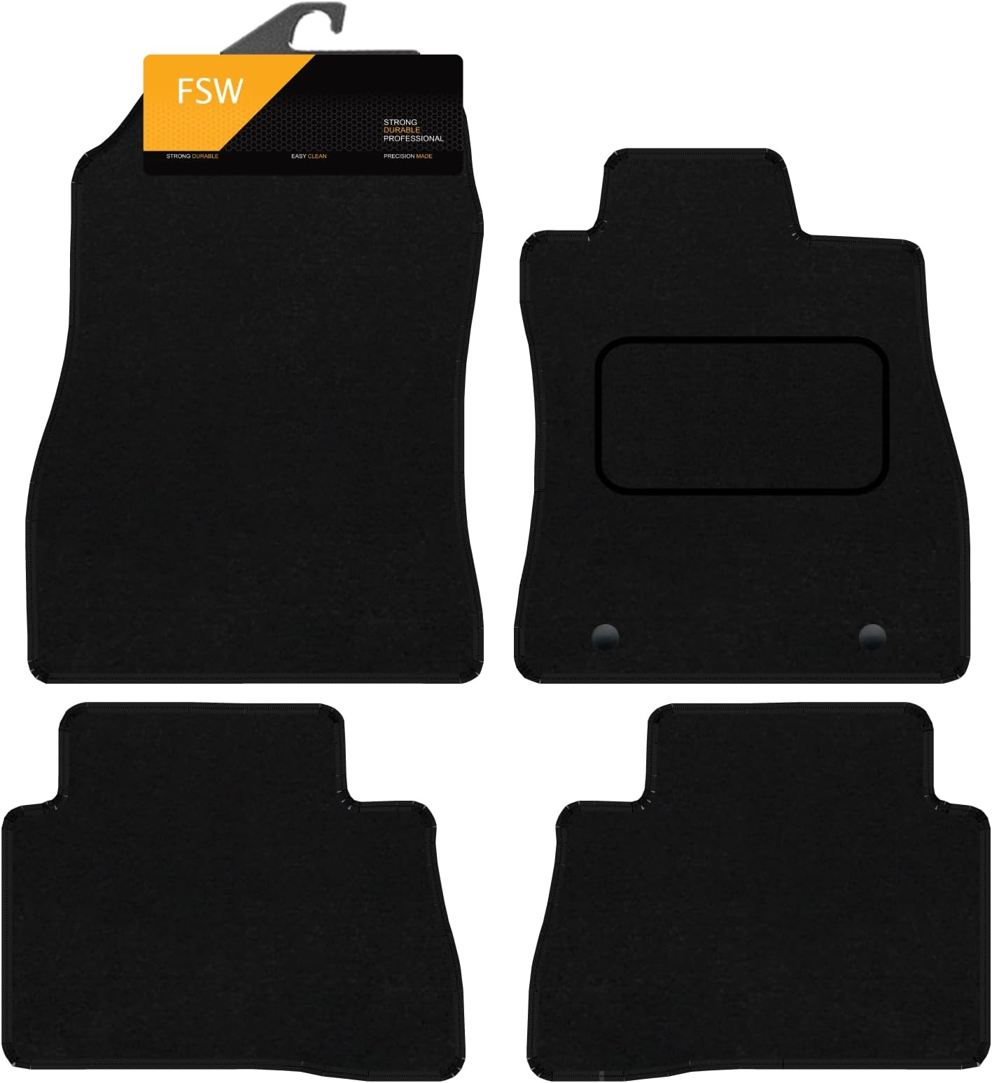 FSW Tailored Car Mats Fits Nissan Juke F15 2010-2019, Carpet, Black