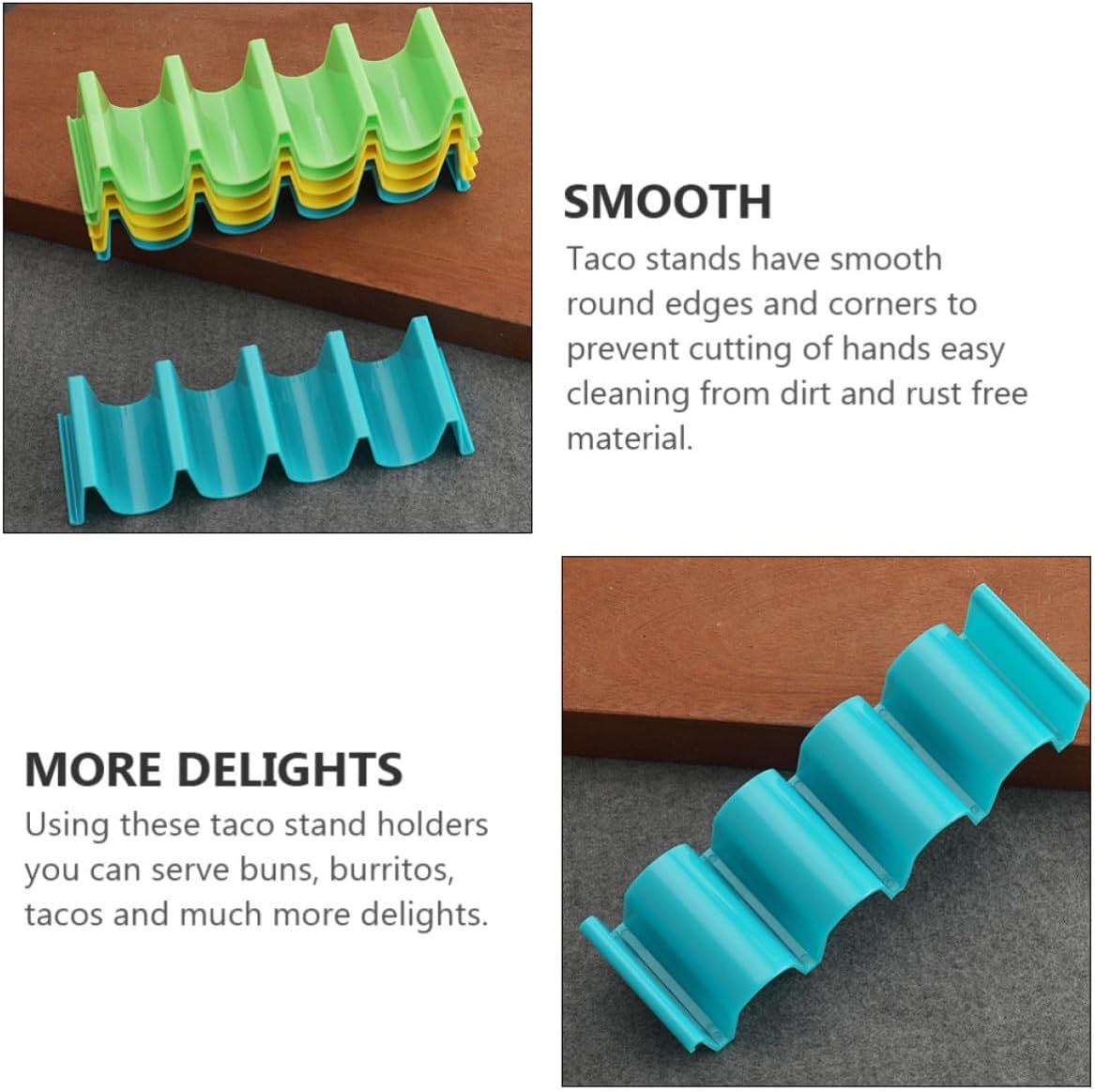 4pcs Plastic Taco Rack for Burritos and Shells, Xmas Serving