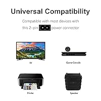Vista 5 de TPLTECH Cable de alimentación de 2 clavijas de 8 pies para Xbox Series S/X, Xbox One S/X, PS5, PS4, Samsung TV, impresora HP