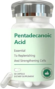 Pentadecanoic Acid, Pentadecanoic Acid Formula Supplement, Sourced from High-Altitude Sheep Milk, 60 Capsules