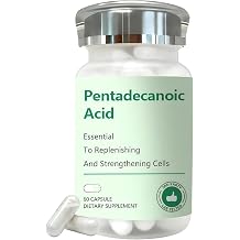 Pentadecanoic Acid, Pentadecanoic Acid Formula Supplement, Sourced from High-Altitude Sheep Milk, 60 Capsules