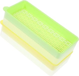 POPETPOP 2pcs Hydroponic Planting Box Cat Grass Wheatgrass Grower Growing Tray Bean Sprouts Planter Kitten Catnip Planter Sprouting Tray Pets Grass for Cats to Eat Indoor Abs Hair