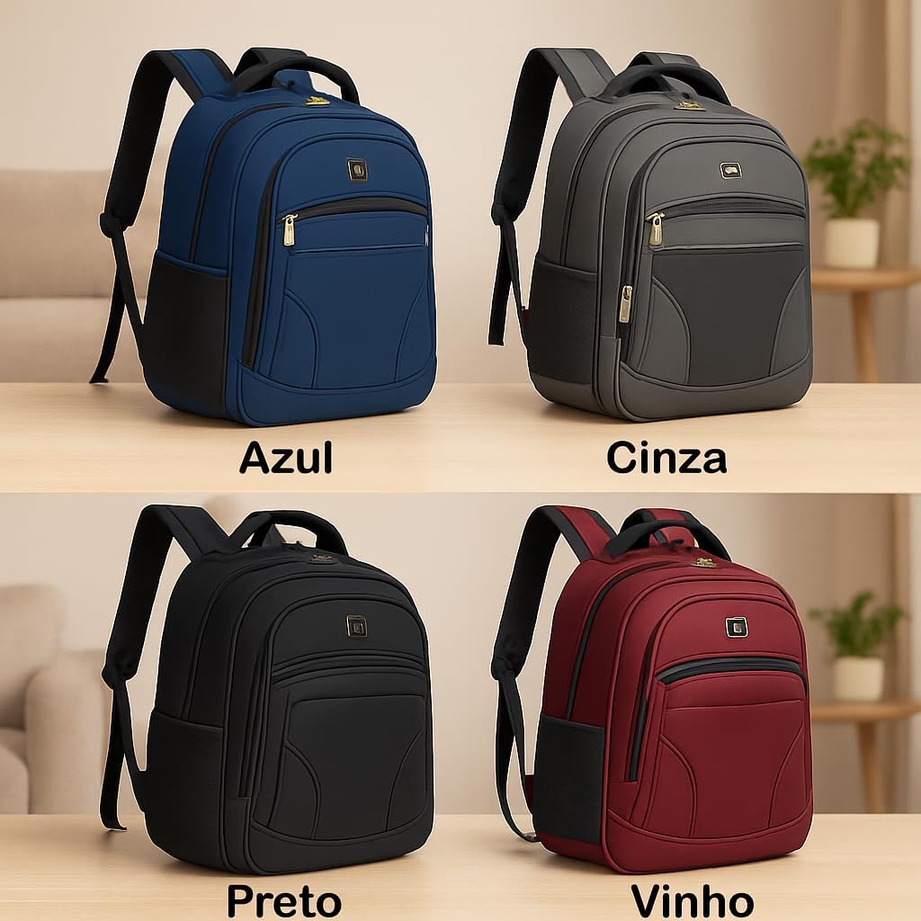 Mochila Masculina Feminina Para Notebook Executiva Impermeável Reforçada Cabo USB Trabalho Escola Viagens Presente Mochila Masculina Feminina Para Notebook Executiva Impermeável Reforçada Cabo USB Trabalho Escola Viagens Presente