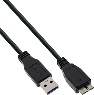 InLine 35415 USB 3.0 Kabel, A an Micro B, schwarz, 1,5m