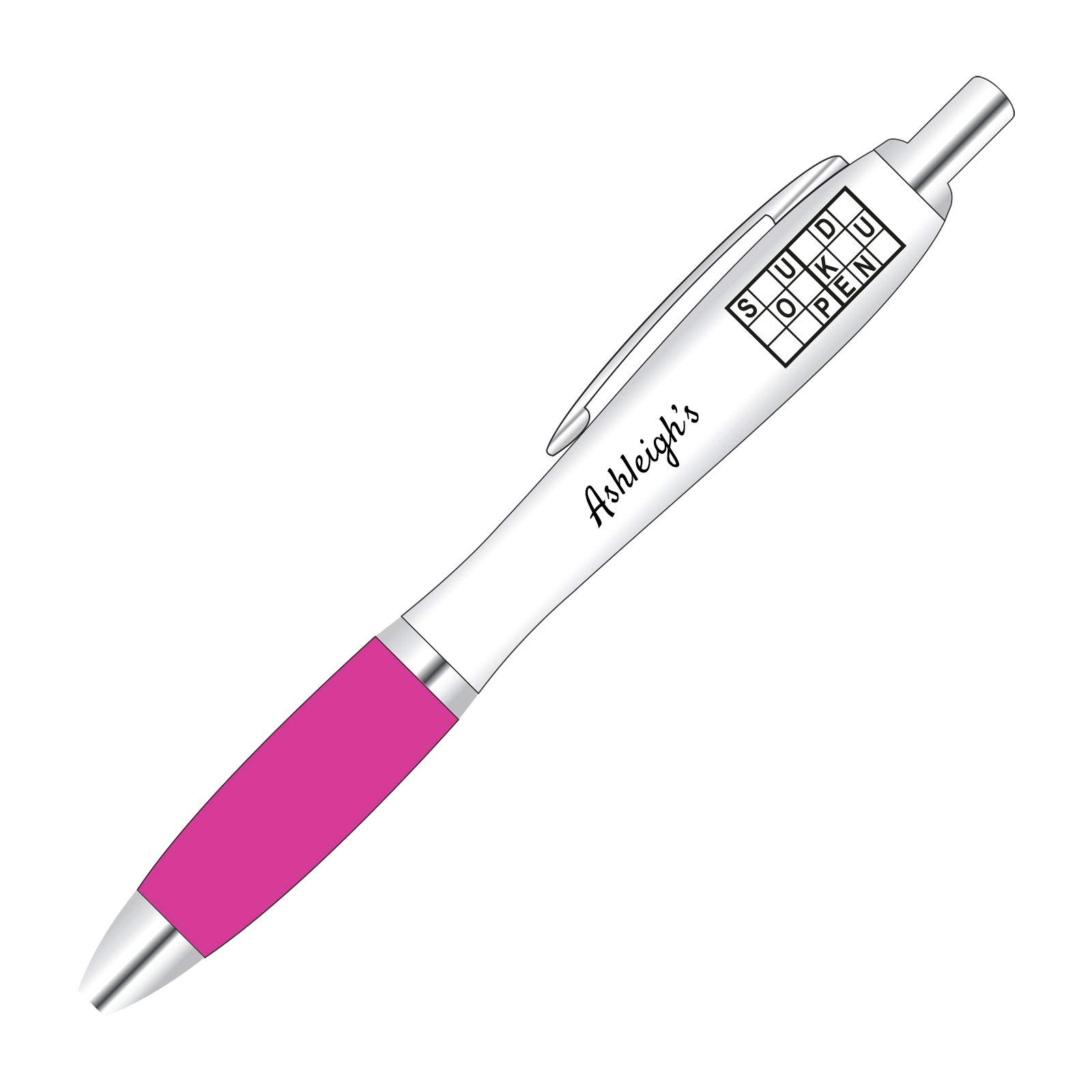 You Personalise Puzzle Personalised Pen – PINK Grip — image 1