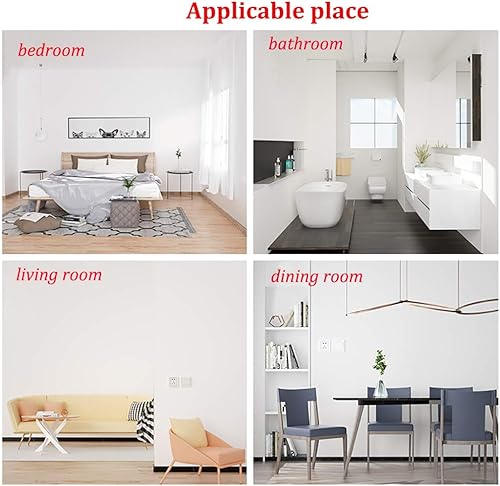 Miniatura 5 de Safiyya Papel tapiz blanco de 984.2 x 17.7 pulgadas, papel tapiz de despegar y pegar, papel tapiz blanco extraíble, papel de contacto blanco, papel