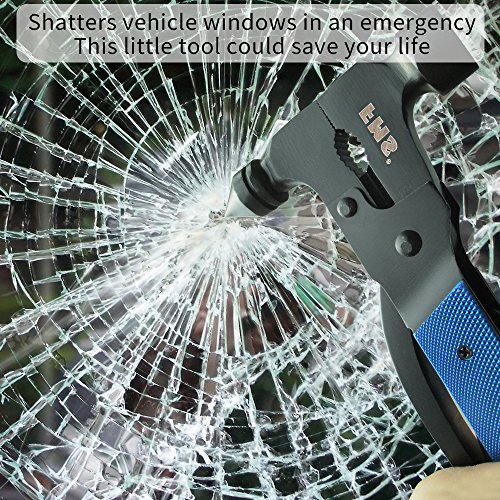 Fms Stainless Steel Multi Tool, Portable Multi-Functional Hammer Kit With Nylon Belt Pouch For Car Emergency, Camping, Household #TOP1