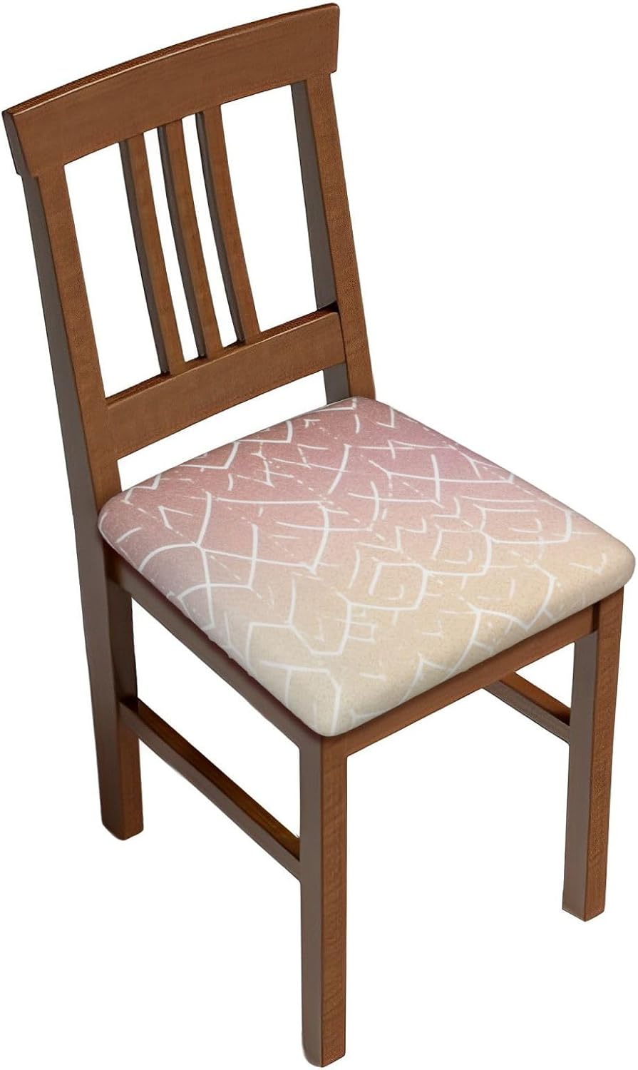 Glittery Pretty Pattern Print Square Cushion Covers 6 Pcs Set Elastic Non-Slip Seat Cushion Slipcovers Pet Furniture Protectors for Chair, Sofa