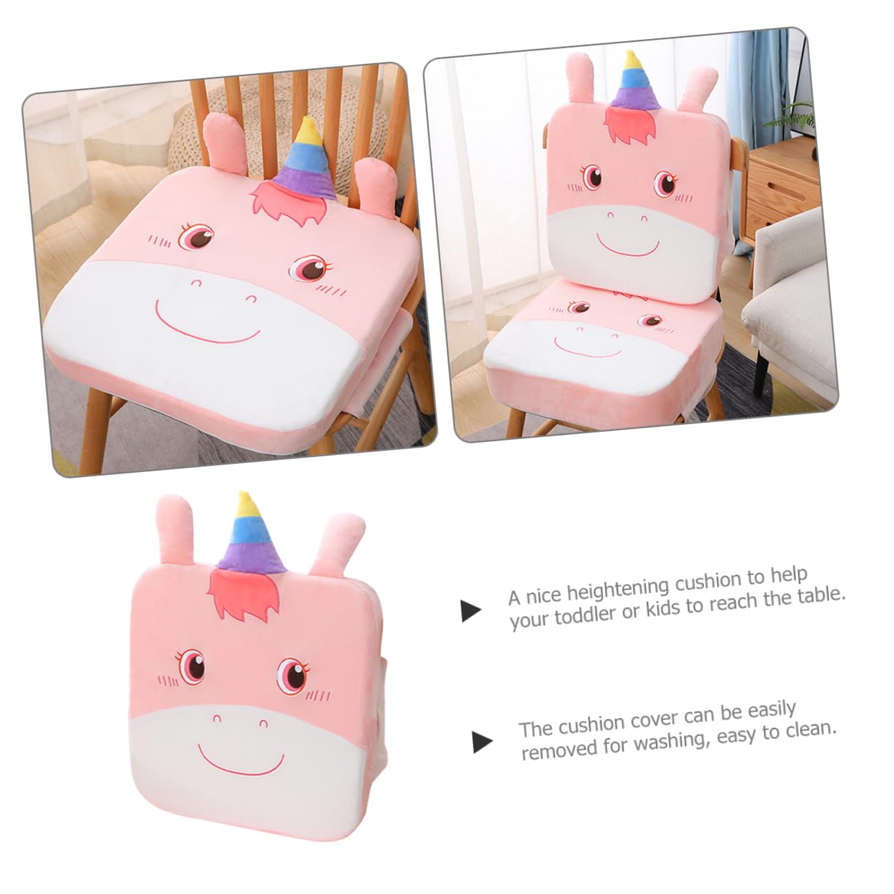 OUNONA 0.28kg Elevate Your Mealtime Thickened Booster Seat Pad for Kitchen Chair Dining High Chair