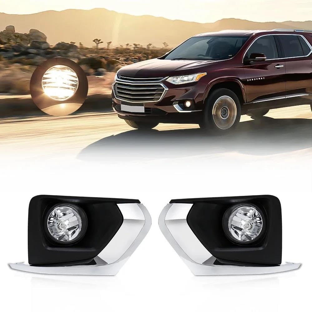 Conjunto De Luces Antiniebla Para Chevy Para Traverse 2018, 2019, 2020 Y 2021, Luces De Circulación Diurna, Faros Halógenos Impermeables De 12 V Piloto Antiniebla