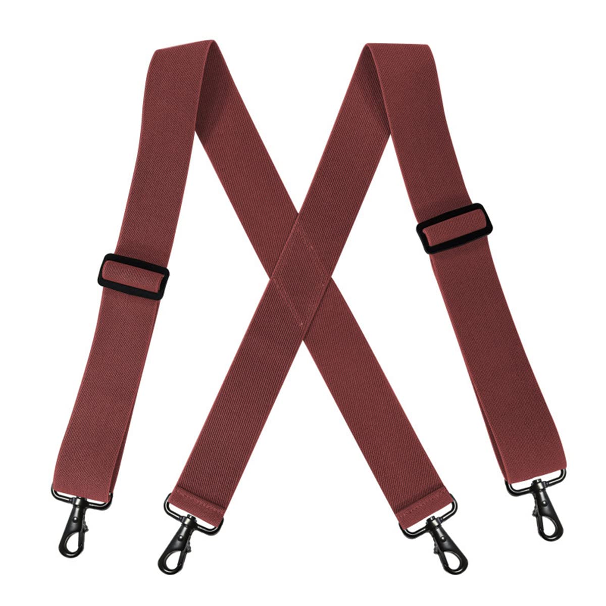 Bretelles de pantalon robustes élastiques avec crochets et clip arrière 5 cm