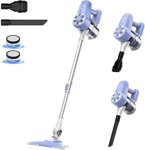 UMLo Cordless Vacuum Cleaner, 6-in-1 Ultra-Lightweight Stick Vacuum with 2200 mAh Battery, Powerful Rechargeable Vacuum Cleaner, Up to 40 Mins