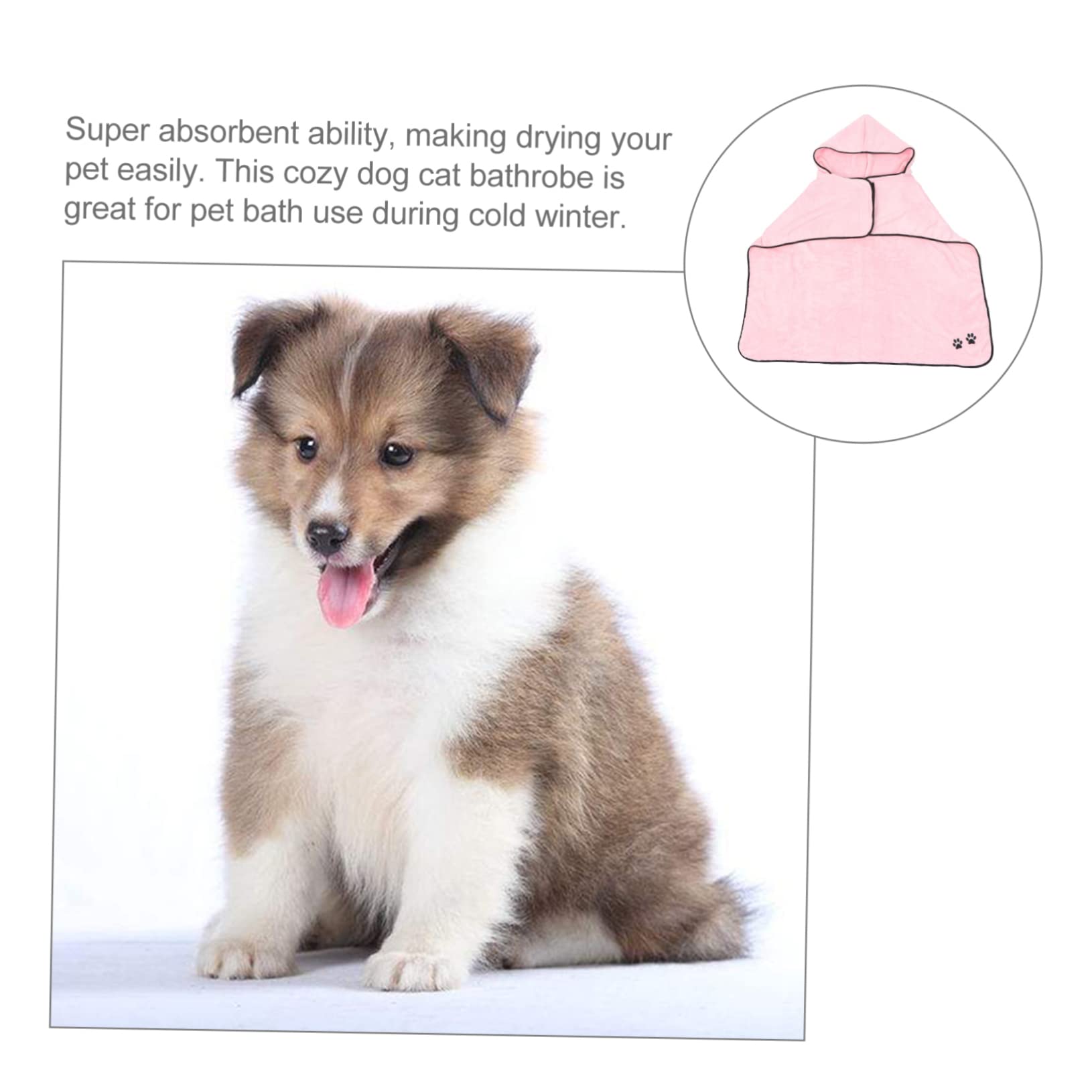 BESPORTBLE 2 Pièces Peignoir pour Animaux De Compagnie Serviette De Bain pour Chat Serviette De pour Chien Serviettes De Corps Serviettes pour Chien pour Sécher Les Chiens Serviettes De Bain