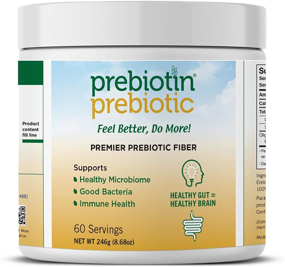 Prebiotin Prebiotic – Premier Fiber Dietary Supplement Powder – 8.68 oz – Beneficial to Support Total Digestive Health – All-in-One, Full Spectrum Prebiotic – Enhances Immunity – Gluten Free