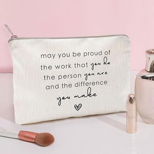 Miniatura 2 de May You be Proud of the Work The Difference You Make, Coworker Retirement, Employee Gift, Gift for Coworkers, Makeup Bag Gift, Retirement Gift for