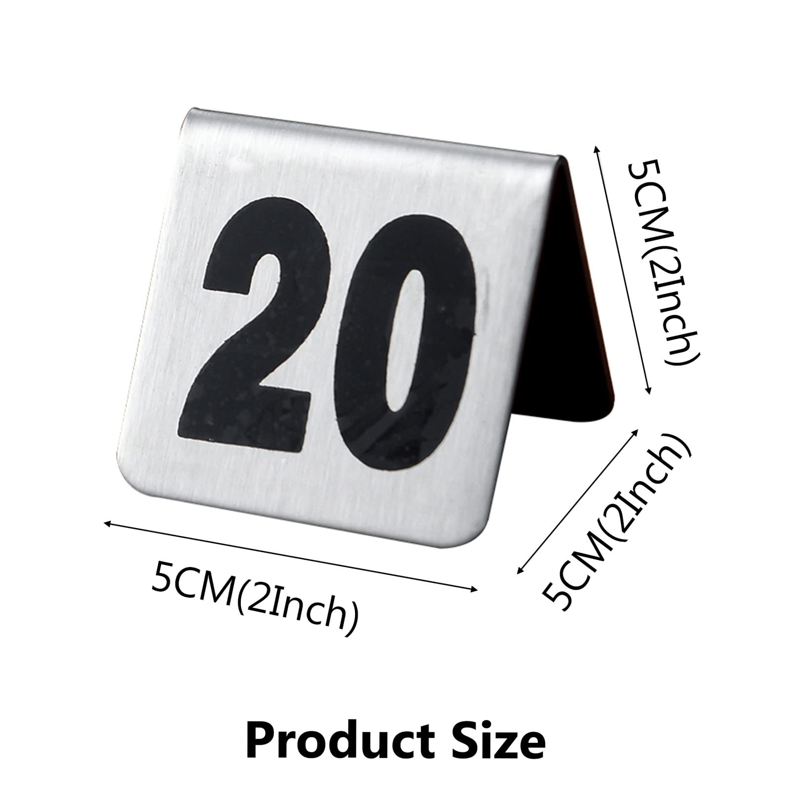 Tischnummernschilder aus Edelstahl für Hochzeiten, Restaurants, Bistros, Tischnummern, stapelbare Tischnummernkarten, Zeltstil, Tischkarten, digitales Schild, Sitzkarte, 1–50/1–100, Nummer