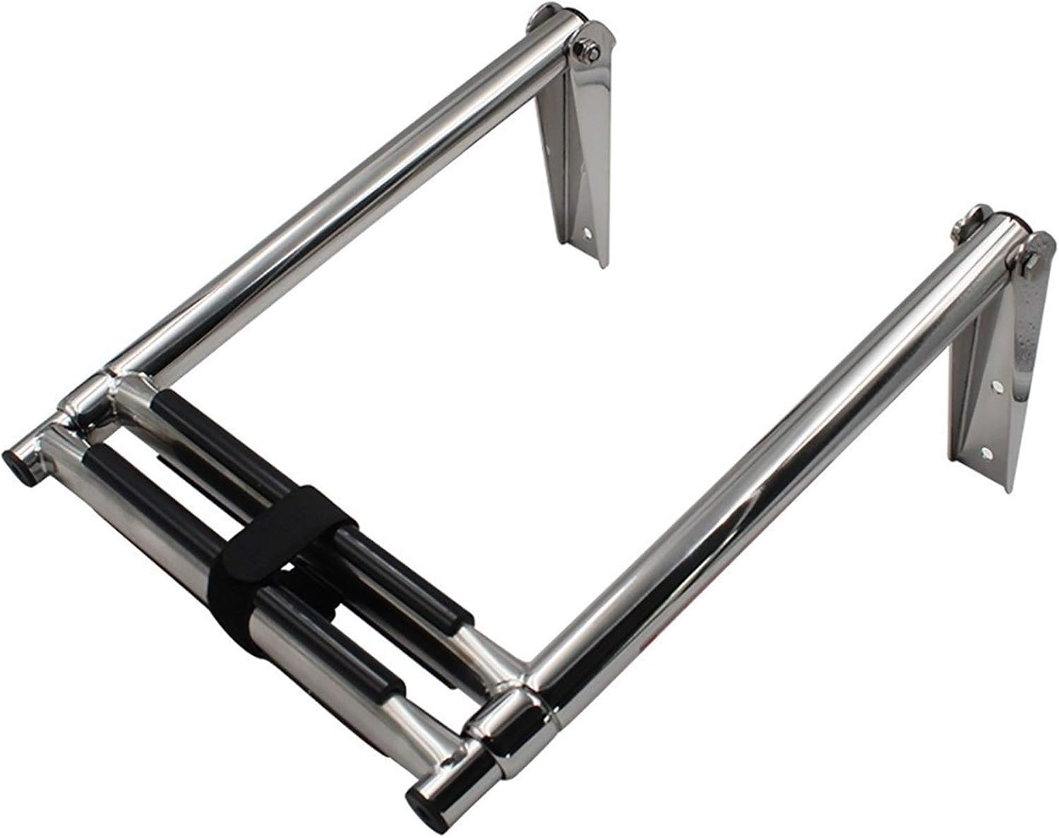 4 Step/3 Step/2 Step Folding Telescoping Boat Ladder, 316 Stainless Steel Heavt Duty Marine Yacht Ladder/Pool Dock Ladder/Pontoon Ladder, Load 150kg/330lbs (Size : 2 Step)