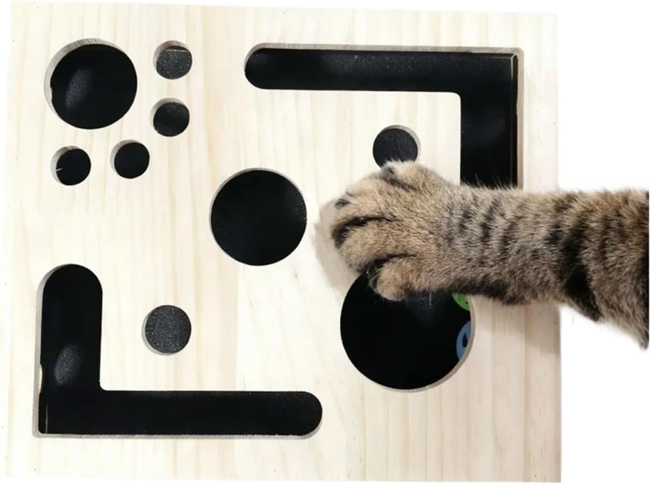 Cat Nail File Box Interactive Claw Grinder with Bell Ball Felt Cat Scratch Puzzle for Kitten Indoor(Ordinary Style)