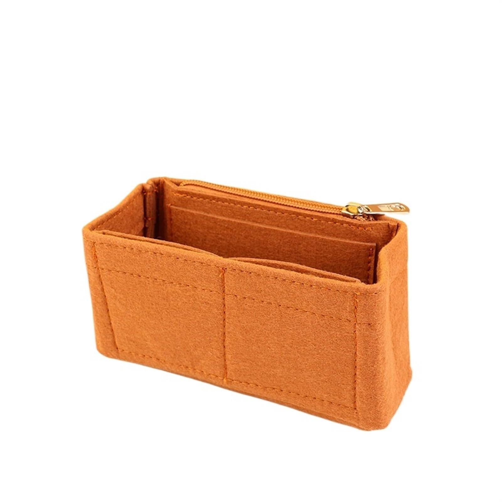 5 uds Organizador de Bolsas for Mini Bolsa de Almacenamiento, Bolsa con Forro, Bolso de Fieltro, Bolso con Forro, Bolsa de vejiga Interior de Fieltro(Brown)