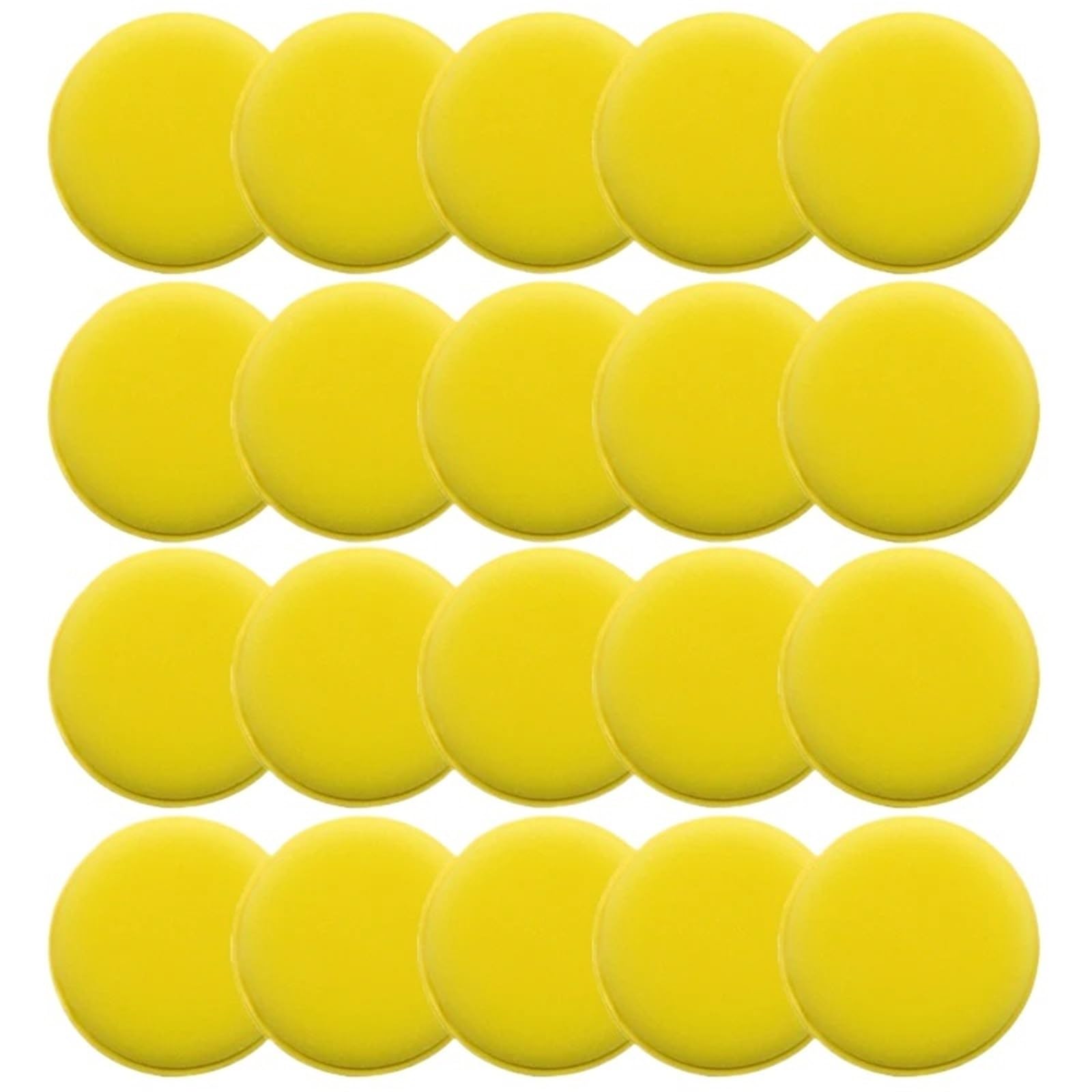 20/10/5Pcs Car Waxing Polish Sponges Round High Density Foam Applicator Pads Curing And Polishing Sponges Car Detailing Tools(Yellow 20Pcs)